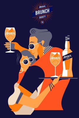 Poster poster poster advertising aperitif aperitif print vintage 50x70 cm.