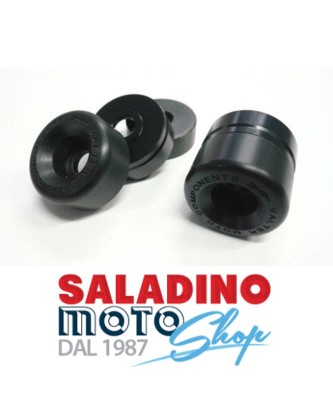 PAIR OF HANDLEBAR TERMINALS TRACK VALTERMOTO BLACK TM0300
