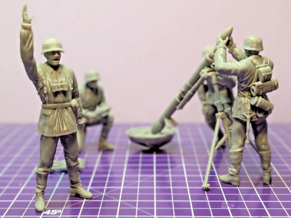 Deutsche Wehrmacht Granatwerfer 42 und Bedienmannschaft Set 1/16 - Bild 2 von 4