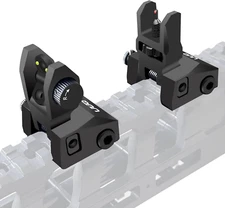 Fiber Optic Iron Sights,Flip up Front and Rear Sites with Red&Green Dot, Tool-Fr
