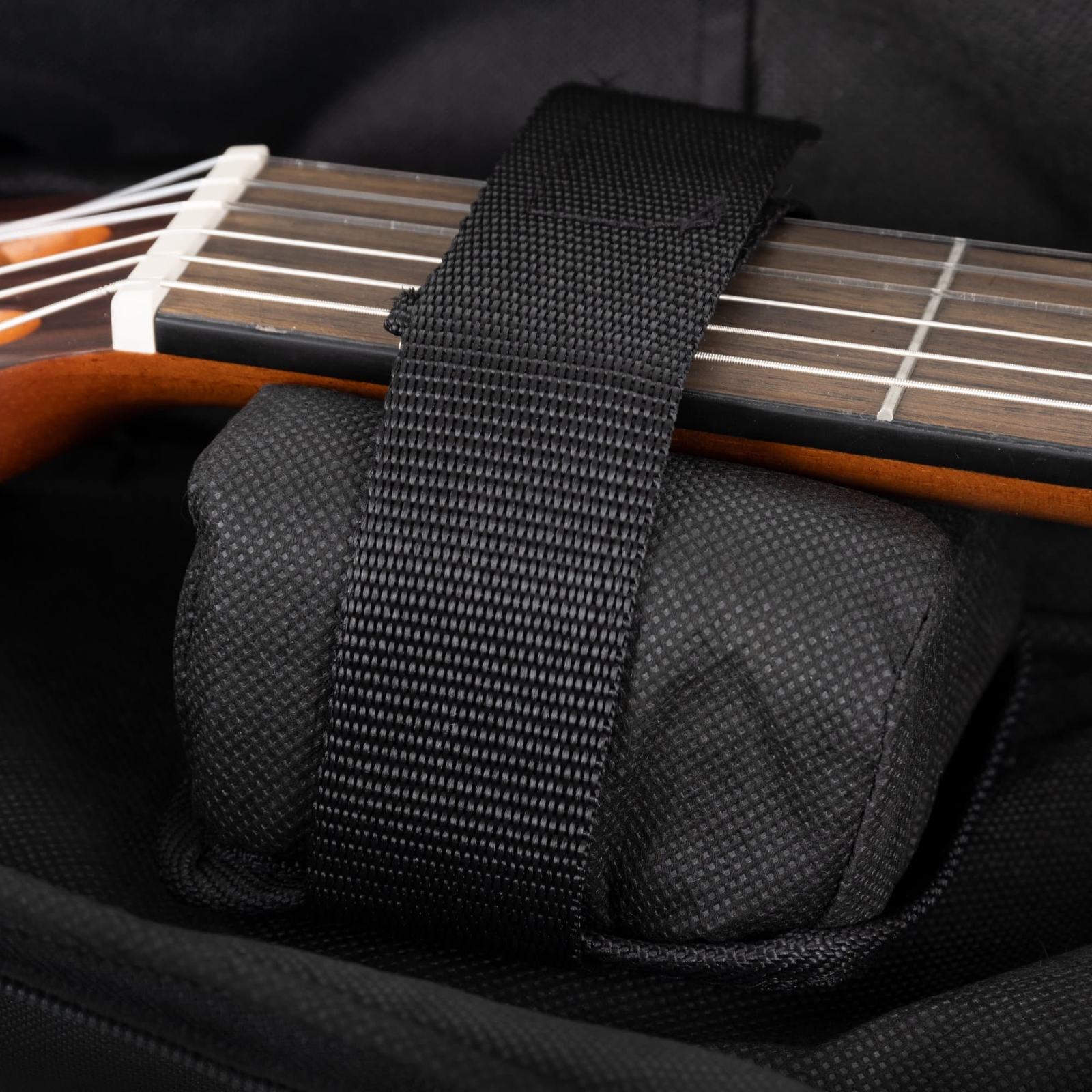 Borsa chitarra acustica 4/4 concerto chitarra gigbag zaino borsa da trasporto nera foto 6