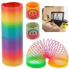 Rainbow Magic Spring Coils Party Bag Fillers Kids Fun Bouncing Gift Stretchy Toy