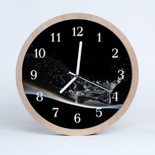 Tulup Holzuhr 30fi cm Wanduhr Küchenuhr - Wasser Natura