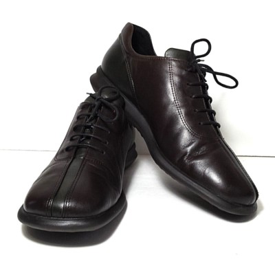 Ecco 2-tone leather lace up dress shoes brown black 7.5  display picture 1