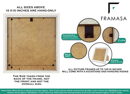 Square Mini Step Black Photo Frame White Picture Frames poster Frame With Mounts - Picture 20 of 47