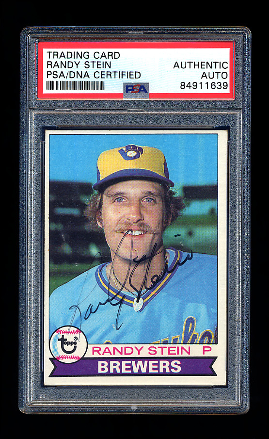 RANDY STEIN SIGNED 1979 TOPPS PSA/DNA AUTOGRAPHED MILWAUKEE BREWERS TOUGH RARE