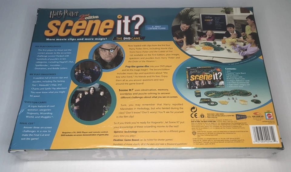 Harry Potter Scene It? 2nd Edition DVD Game Mattel 2007 Brand New Sealed - Image 2 of 4