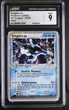 CGC 9 MINT Kingdra EX 92/97 EX Dragon Holo Pokemon Card