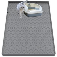 Jacooxi Large Cat Litter Mat for Litter Box - Silicone, Non-Slip, 40x28