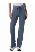 32 Degrees Cool Women  s High Rise Ribbed Semi-Flare Yoga Pants, Blue Fin, Small