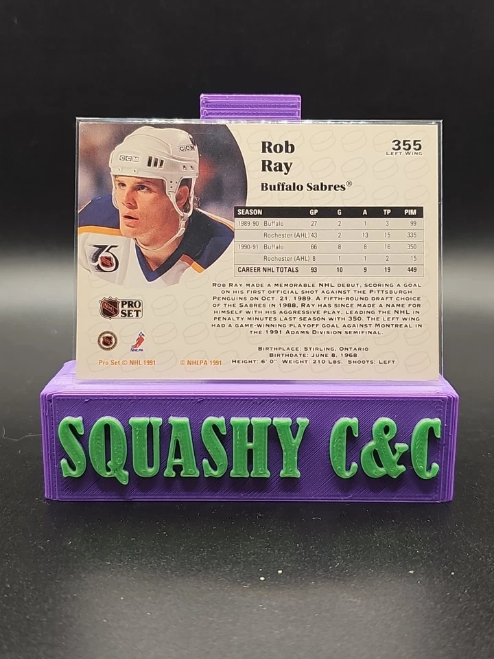 1991-92 Pro Set - Rob Ray #355 - Image 2 of 2
