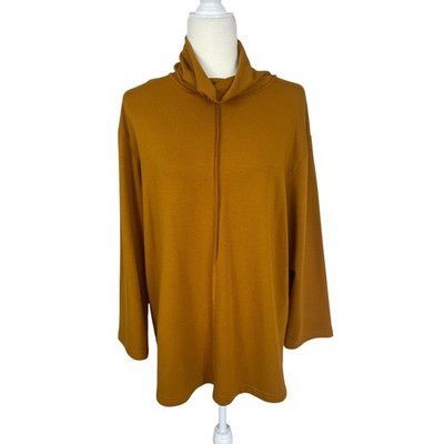 Bryn Walker Bamboo Organic Cotton Stretch Tunic Top Size Small Lagenlook Artsy