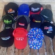 11 x Vintage Hat Cap Snapback Bundle Bulk Lot Era Retro Tradie Bunnings Car Moto