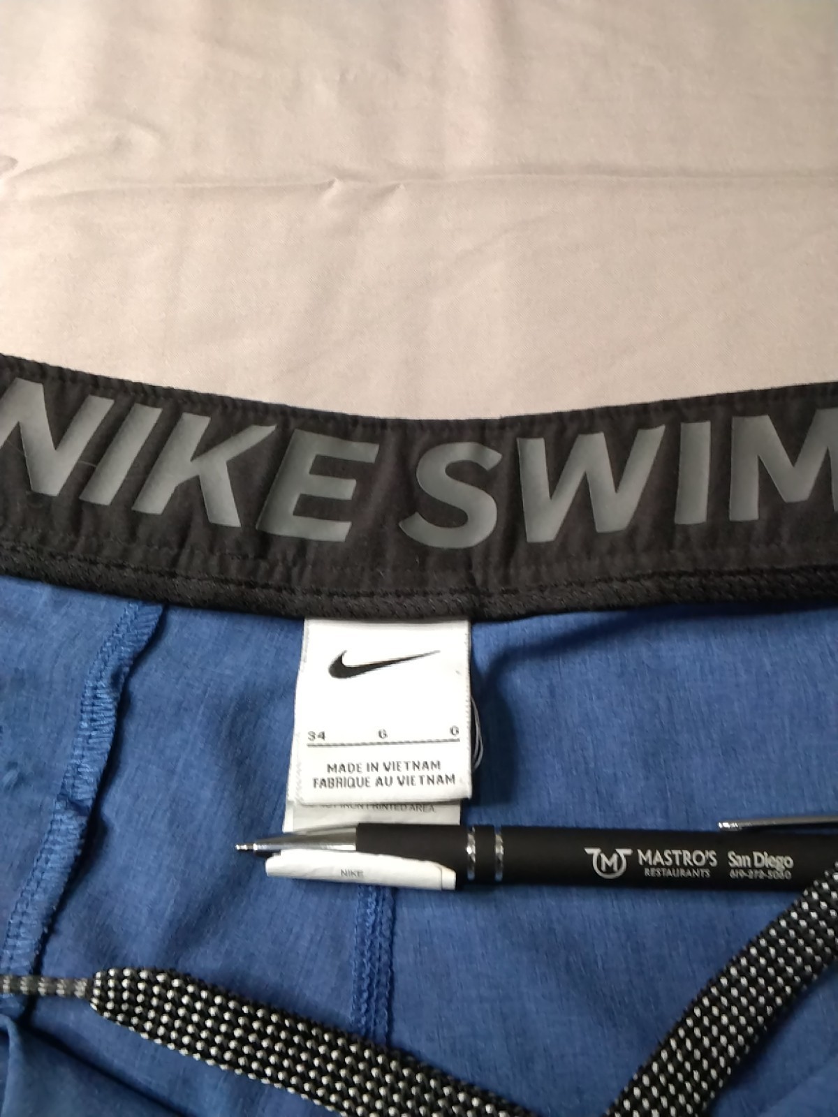 Nike Swim Mens Merge 9 Hibrid Board Shorts Blue Waistband Size 34 . thumbnail 10