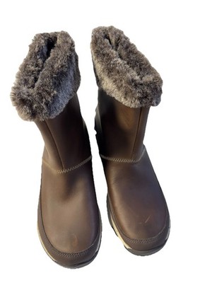 Chaco Borealis Mid Womens 6 Winter Boots Brown Leather Mink Waterproof NEW