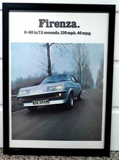 Framed original Classic Car image for Vauxhall Firenza 'Droop Snoot' from 1974