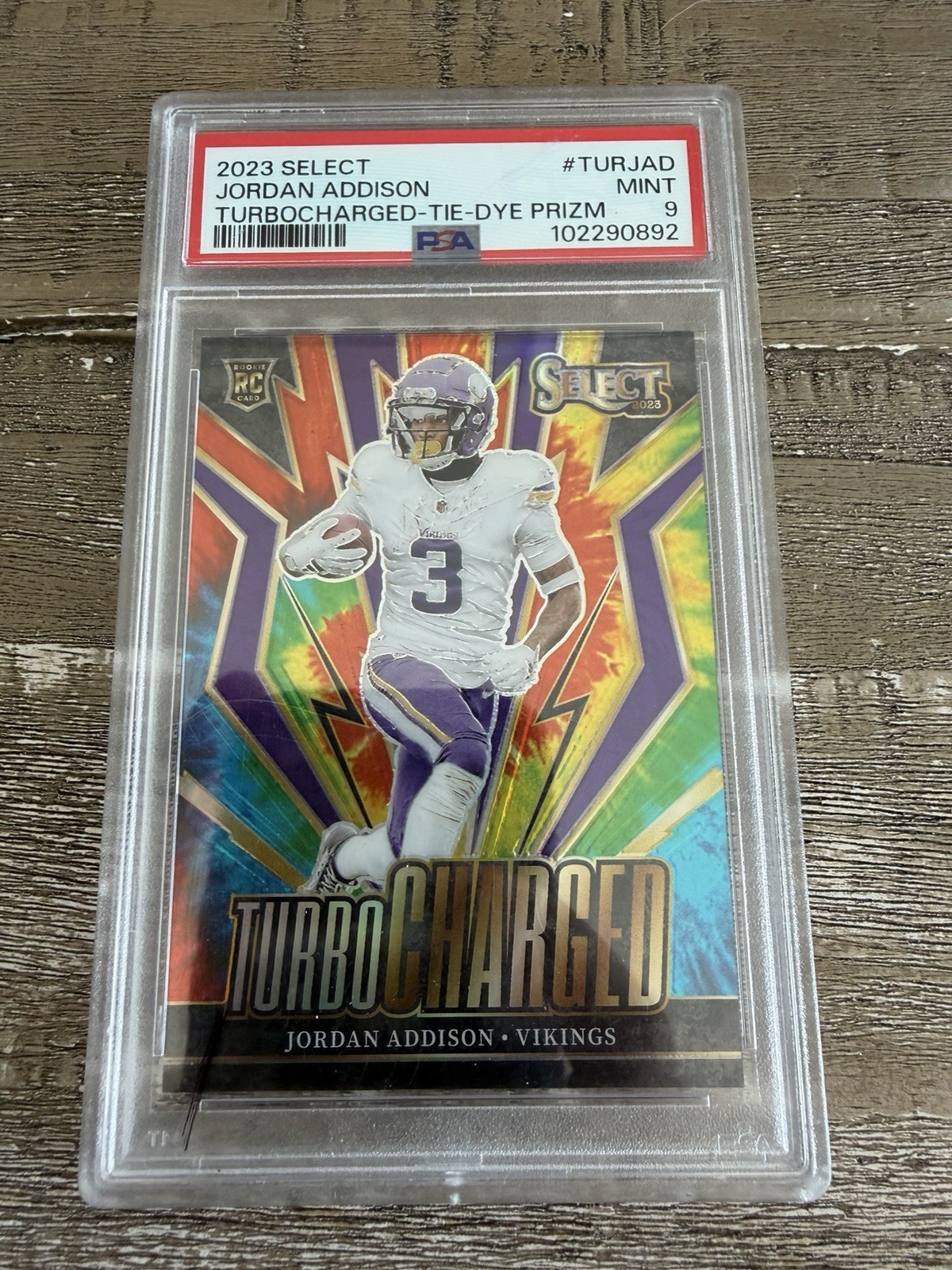 Jordan Addison Panini Select Turbocharged #TURJAD Tie-Dye Prizm