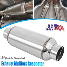 3 Inletoutlet Muffler Resonator Exhaust Vibrant Resonator Stainless Steel 3in