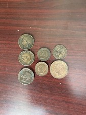 Lot of Seven (7) 19th and 20th Century Italian Coins 1867-1936
