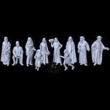 Villagers Set B - 28mm 1/56 , 10 Figures, Wargames  Collectors MESBG etc