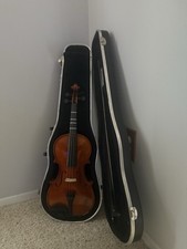4/4 Full Size Violin Beginner Outfit   With Bow, Case, Extra Strings, Bridge