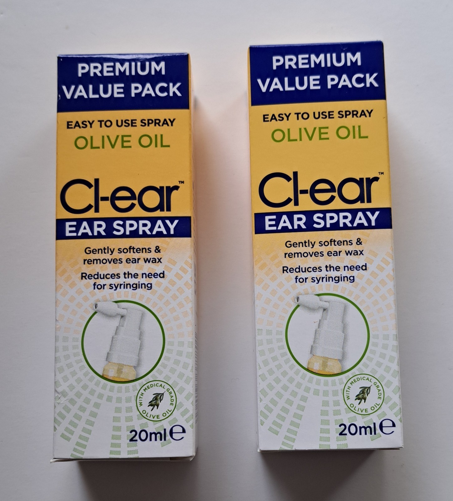 2 X Bottles Cl-ear Olive Oil Ear Spray 20ml