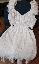 Express Women's Lace Side Cutout Ruffle Dress Express Size M