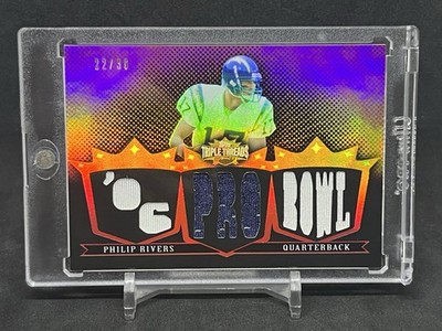 2007 Philip Rivers TOPPS TRIPLE THREADS GAME USED RELIC JERSEY PATCH CARD SP/36