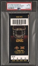 2014 PATRICK MAHOMES Full PSA Ticket Texas TECH Vs ISU 1ST NCAA QB WIN 4 TD🏈