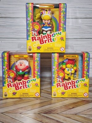 NIB Rainbow Brite Easter Spring Cheebee Figures Twink Sprite Puppy Brite TLS Toy