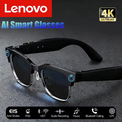 #ad #ad Lenovo HD 4K AI Smart Glasses Camera Translation Bluetooth Voice Music AI Gift $129.90