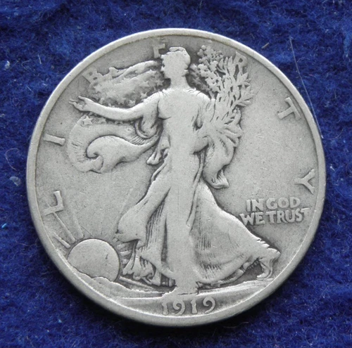 1919 D    WALKING LIBERTY HALF DOLLAR    VERY GOOD b