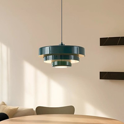 Lindby Hängeleuchte Pendelleuchte Tivra grün Ø 35 cm Metall E27