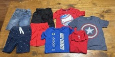 Lot Boys 6 / 7 Shorts T-Shirts Red Blue 8 Pieces Spring Summer Kids Baseball