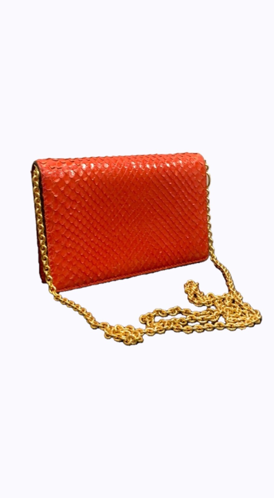 Tom Ford Python Snake Red Leather Gold Chain Cros… - image 4