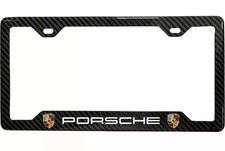 100% REAL CARBON FIBER CAR LICENSE PLATE FRAME For Porsche