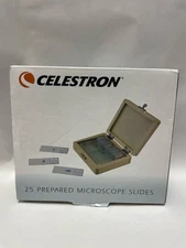 Celestron 25 Prepared Microscope Slide Kit with Storage Case - Celestron #44410