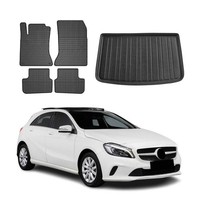 FußMatten & Kofferraumwanne Set FüR Mercedes A Klasse W176 2012-2018 Gummi 5X