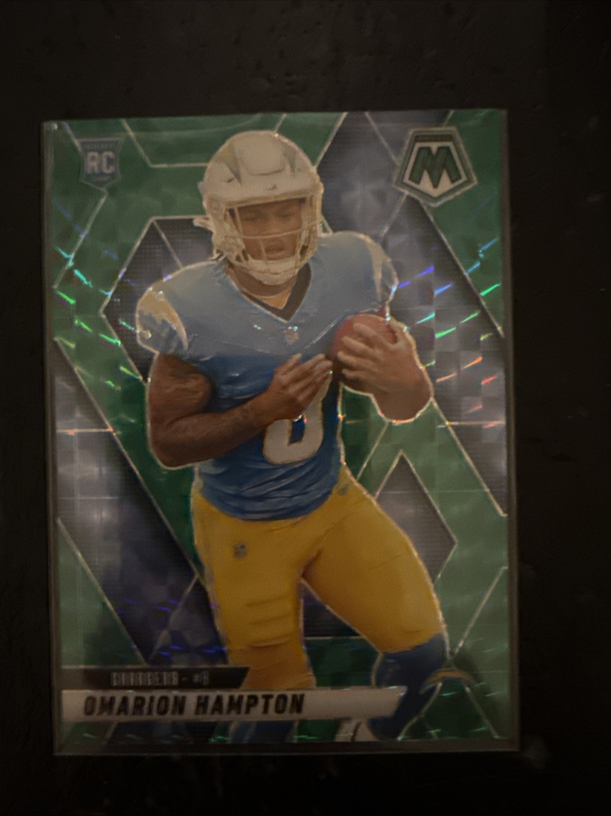 2025 Panini Mosaic Football- Omarion Hampton #335 Green Mosaic (RC)