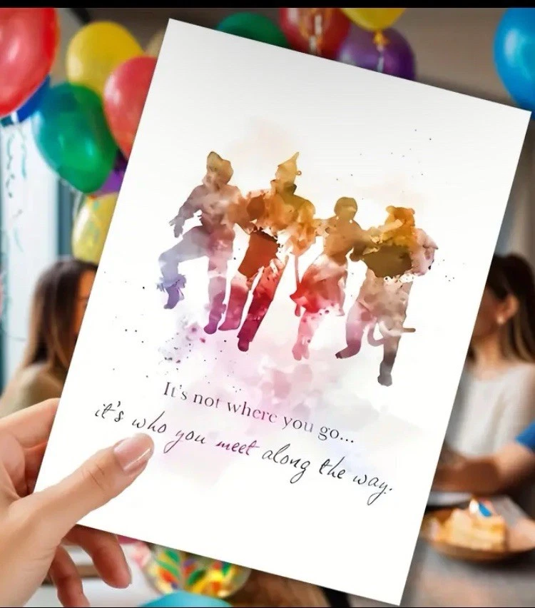 Wizard Of Oz Blank Card “It’s Not Where You Go, It’s Who You Meet Along The Way” - Image 3 of 4