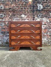 Commode art déco, meuble ancien vintage plateau marbre