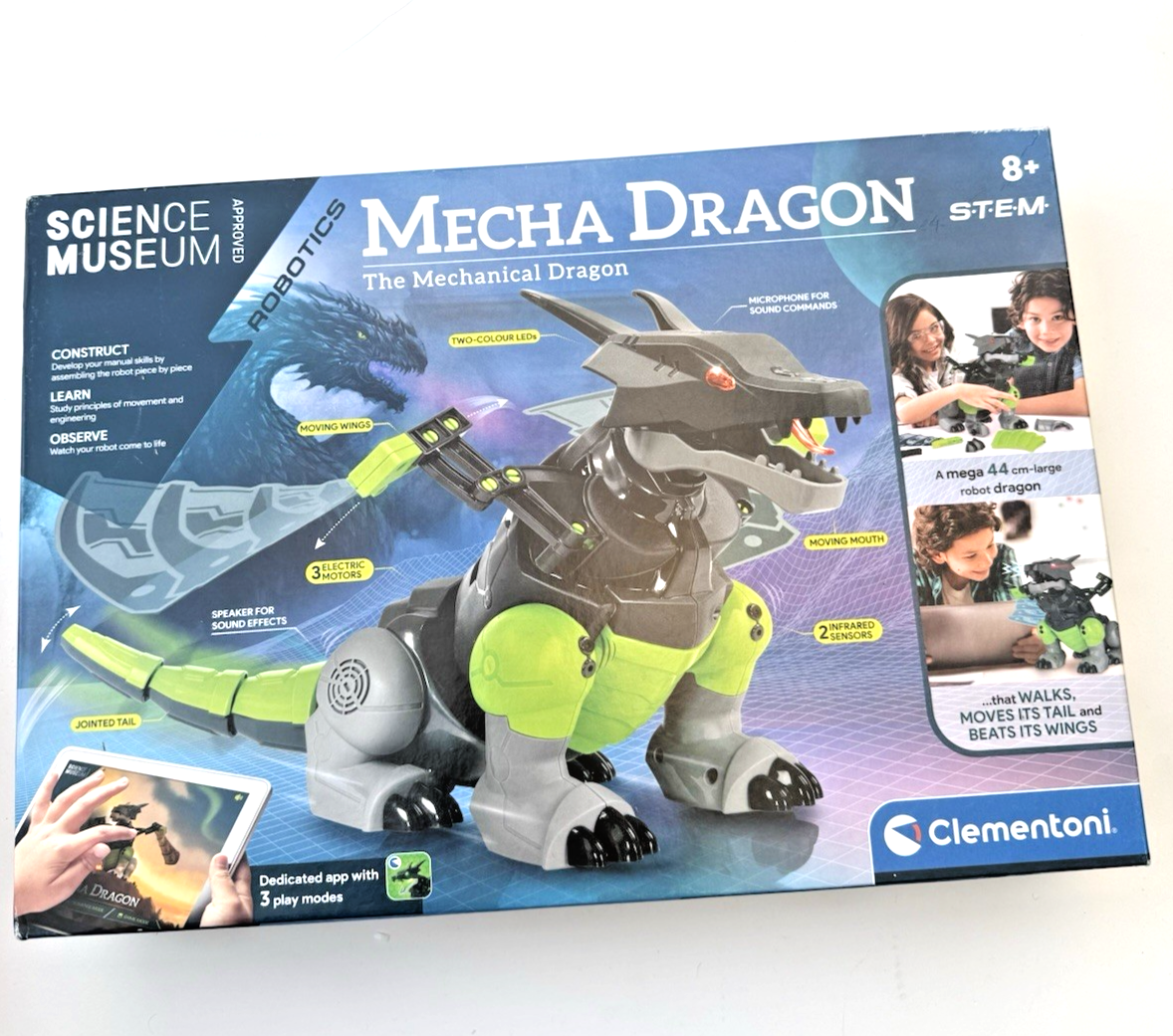 Mecha Dragon Build Control & Play Interactive Robot App & Games Clementoni STEM