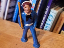 VERY NICE 1940s BLUE BARCLAY 919 LEAD DIME STORE G.I. SOLDIER MARCHING SAILOR