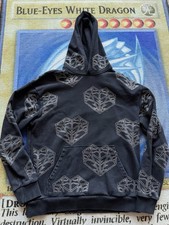 OTE Overtime Cold Hearts Rhinestone Hoodie Men's M Rolling Loud Youtube NBA Ball