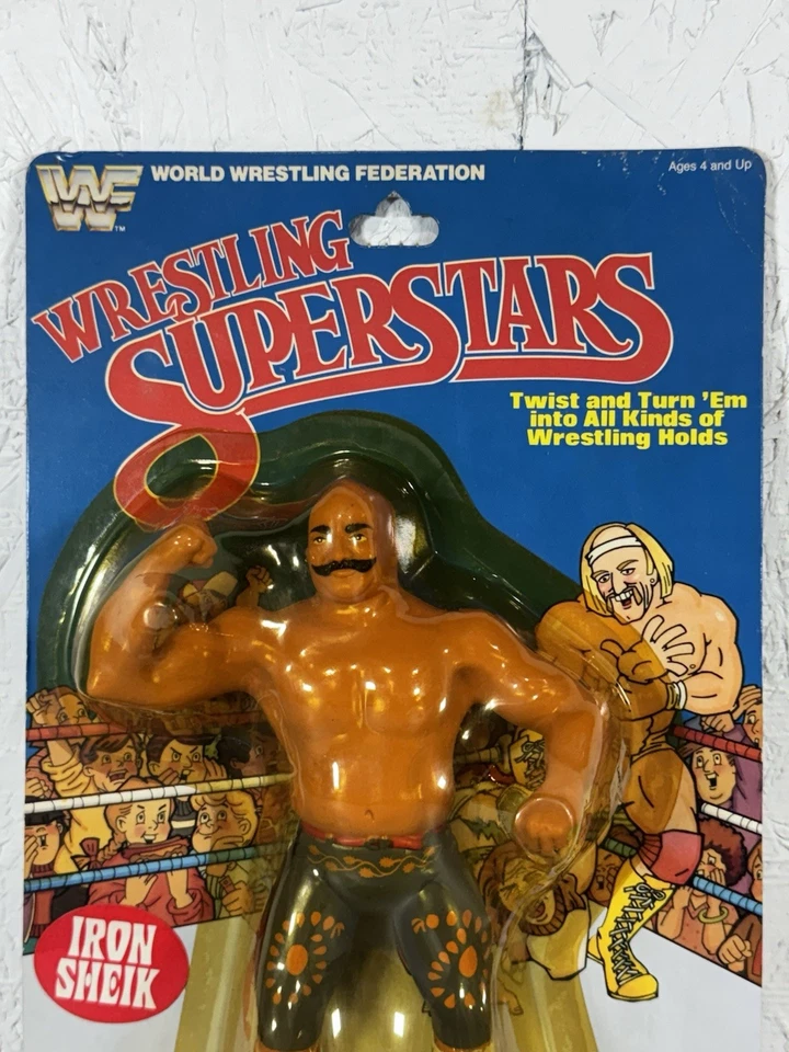 NEW LJN 1984 WWF Superstars of Wrestling Iron Shiek Figure MOC WWE Vintage - Image 2 of 4