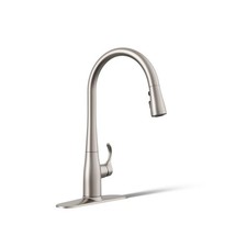 KOHLER 596-VS Simplice Kitchen Sink Faucets Pull Down Sprayer, 3-Spray Design