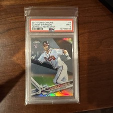 2017 Topps Chrome Dansby Swanson Vertical Refractor RC #8 PSA 9