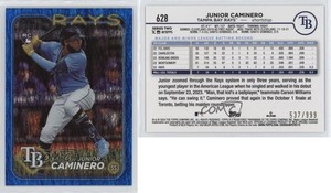 2024 Topps Series 2 Blue Foil /999 Junior Caminero #628 Rookie RC