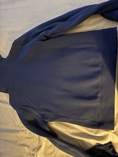 Nike women s Navy Pullover Hoodie S Solid Logo Kangaroo Pocket