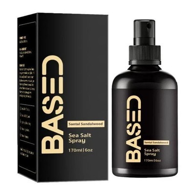 BASED Sandalwood Sea Salt Hair Spray, Volumizing Texturizing Mist, 6oz